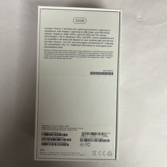 Apple iPhone 7 Empty Original Retail Box 32GB - Black - BOX ONLY For Model A1778 - Picture 6 of 8